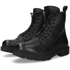 Bontgekleurde Veterlaarzen Voor Dames Blackstone WL02 -Buffalo Winkel blackstone wl02.blk black 3