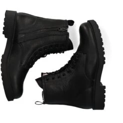 Bontgekleurde Veterlaarzen Voor Dames Blackstone WL02 -Buffalo Winkel blackstone wl02.blk black 7