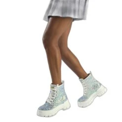 Dames Veterlaarzen Buffalo Aspha -Buffalo Winkel buffalo 1622199 silver purple 3