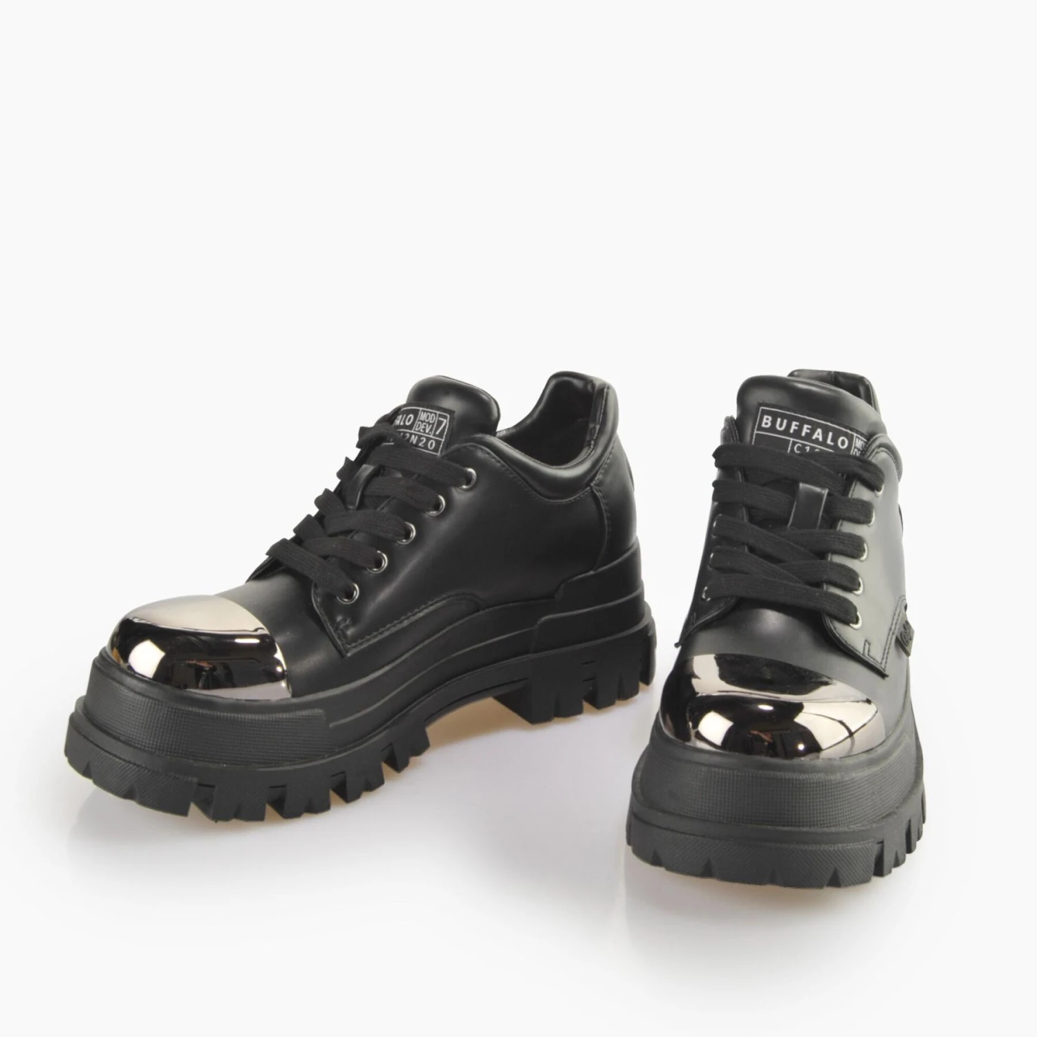 Dames Derbie Buffalo Aspha Cls Steel - Vegan Nappa 2 Dames Derbie Buffalo Aspha Cls Steel - Vegan Nappa - Image 2