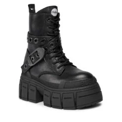 Dameslaarzen Buffalo Gospher Lace Up - Vegan Nappa Mid -Buffalo Winkel buffalo 1622351 noir 3